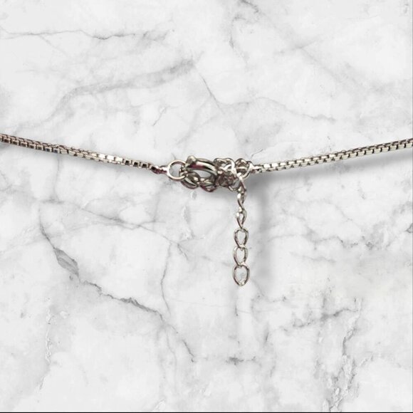 Infinity Pendant Necklace With Cubic Zirconia On Sterling Silver Chain For Women - Picture 10 of 11